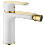 Смеситель для биде Rea Bloom однорычажный белый/золото REA-B9930