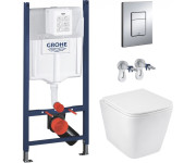 Система инсталляции Grohe Rapid SL 3 в 1 с клавишей унитазом Kroner Eifel и крышкой KE523629WHIR