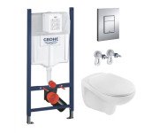 Система інсталяції Grohe Rapid SL 3 в 1 із клавішею унітазом Kroner Oker та кришкою 3884966KO533536