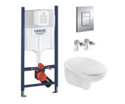 Система инсталляции Grohe Rapid SL 3 в 1 с клавишей унитазом Kroner Oker и крышкой 3884966KO533536