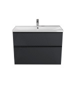 Тумба Мийдодір Rome 80-U з раковиною Debut ДСП/МДФ графіт матовий 00-0008666
