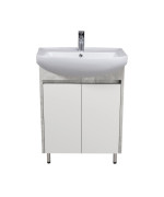 Тумба напольная Мойдодыр Nice Loft 60 с раковиной Proxy ДСП бетон/белый глянец 00-0008576