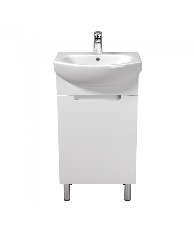 Тумба напольная Мойдодыр Tetris White 50 с раковиной Runa ДСП/МДФ белый глянец 00-0008036