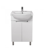 Тумба напольная Мойдодыр Tetris White 55 с раковиной Freja ДСП/МДФ белый глянец 00-0008037