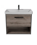 Тумба підвісна Мийдодір Denver 80-A з раковиною Vivace ДСП дуб евок 00-0008271