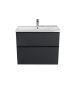 Тумба Мийдодір Rome 70-U з раковиною Debut ДСП/МДФ графіт матовий 00-0008697