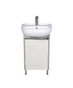 Тумба підлогова Мийдодір Nice Loft 50 з раковиною Solo ДСП бетон/білий глянець 00-0008575