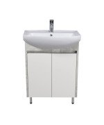 Тумба напольная Мойдодыр Nice Loft 60 с раковиной Proxy ДСП бетон/белый глянец 00-0008576