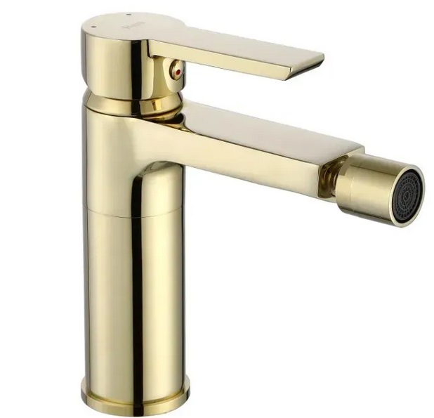 Смеситель для биде Rea Argus однорычажный золотой REA-B9660