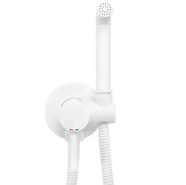 Гігієнічний душ із змішувачем прихованого монтажу Rea Loop білий матовий REA-B0255