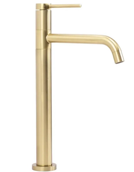 Смеситель для раковины Rea Lugano Slim однорычажный матовое золото REA-B4420