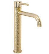 Смеситель для раковины Rea Lungo Art однорычажный золотой REA-B8821