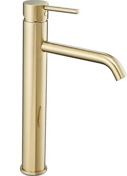 Смеситель для раковины Rea Lungo однорычажный золотой REA-B9409