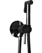 Гигиенический душ со смесителем скрытого монтажа Rea Loop черный глянцевый REA-B5656