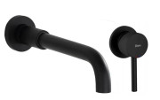 Смеситель для раковины Rea Lungo Long настенный однорычажный черный REA-B0371