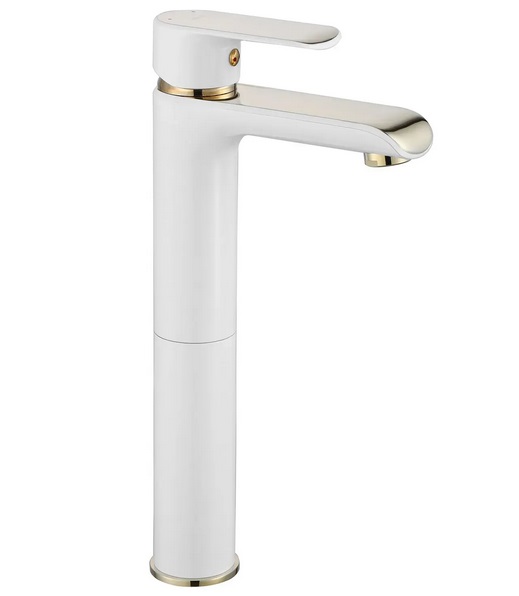 Змішувач для раковини Rea Bloom одноважільний білий/золото REA-B9931