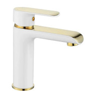 Смеситель для раковины Rea Bloom однорычажный белый/золото REA-B9919