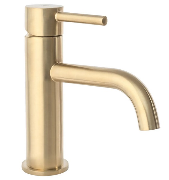 Смеситель для раковины Rea Lungo однорычажный матовое золото REA-B4527