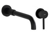 Смеситель для раковины Rea Lungo Long настенный однорычажный черный REA-B0371