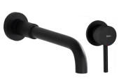 Смеситель для раковины Rea Lungo Long настенный однорычажный черный REA-B0371