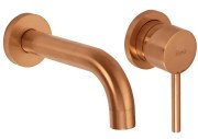 Змішувач для раковини Rea Lungo настінний одноважільний матова мідь REA-B4600