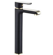 Змішувач для раковини Rea Bloom одноважільний чорний/золото REA-B9936