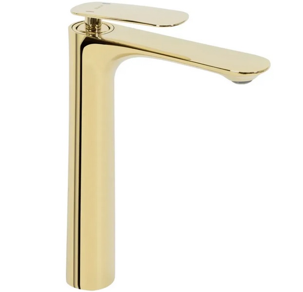 Смеситель для раковины Rea Berg однорычажный золотой REA-B2042