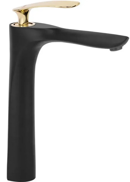 Смеситель для раковины Rea Orbit однорычажный черный/золото REA-B2055