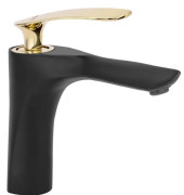 Смеситель для раковины Rea Orbit однорычажный черный/золото REA-B2054