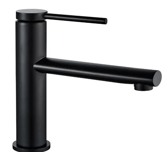 Смеситель для раковины Rea Oval однорычажный черный REA-B6516