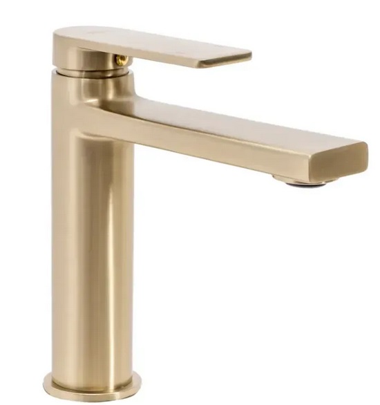 Смеситель для раковины Rea Verso однорычажный золотой REA-B6555