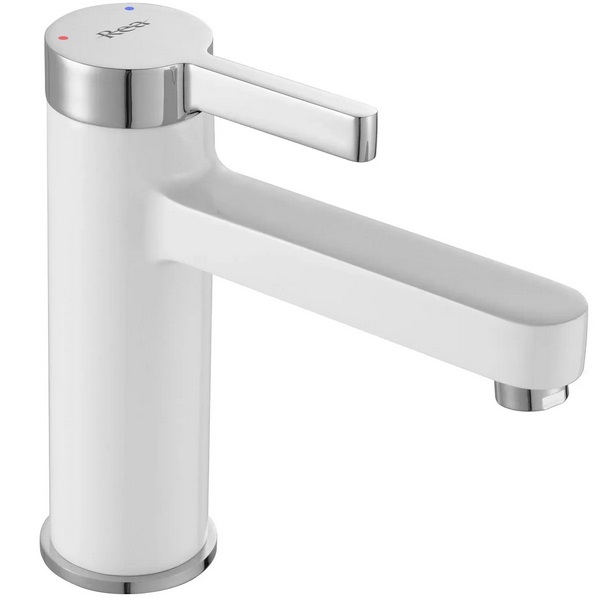 Смеситель для раковины Rea Polo однорычажный белый/хром REA-B9941