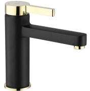 Змішувач для раковини Rea Polo одноважільний чорний/золото REA-B9977