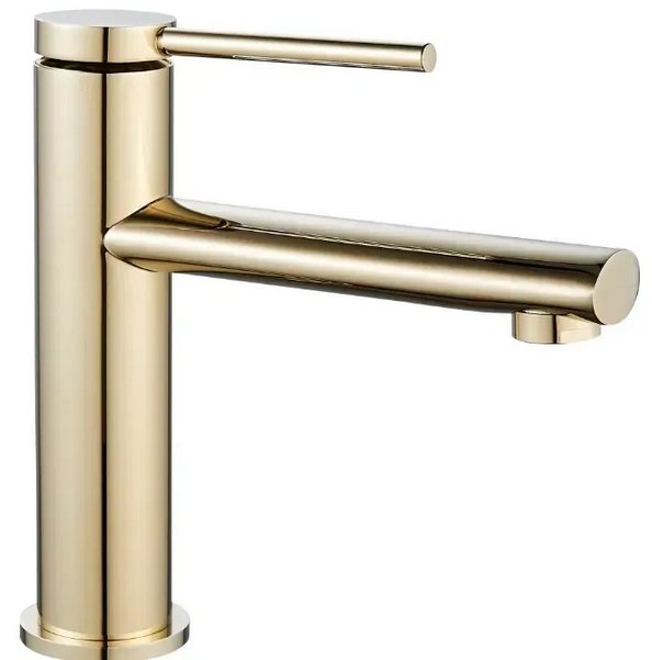 Смеситель для раковины Rea Oval однорычажный золото REA-B6515