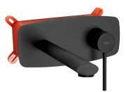 Змішувач для раковини Rea Oval настінний одноважільний чорний REA-B8860