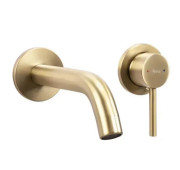 Смеситель для раковины Rea Owen настенный однорычажный матовое золото REA-B5334