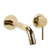 Смеситель для раковины Rea Owen настенный однорычажный золото REA-B5333