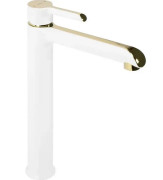 Смеситель для раковины Rea Melia однорычажный белый/золото REA-B2709