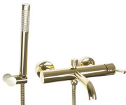 Смеситель для ванной Rea Lungo однорычажный с душевым гарнитуром золото REA-B6635