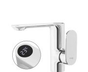 Смеситель для раковины Rea Mils однорычажный с LCD дисплеем хром REA-B2000