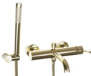 Смеситель для ванной Rea Lungo однорычажный с душевым гарнитуром золото REA-B6635