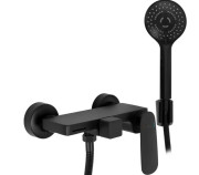 Смеситель для ванной Rea Berg однорычажный с душевым гарнитуром черный REA-B2040