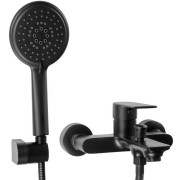 Смеситель для ванной Rea Mayson однорычажный с душевым гарнитуром черный REA-B9634