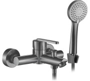 Смеситель для ванной Rea Ontario однорычажный с душевым гарнитуром графит REA-B5515