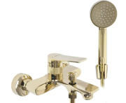 Змішувач для ванної кімнати Rea Viral одноважільний з душовим гарнітуром золото REA-B2024