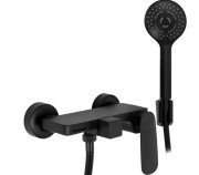 Смеситель для ванной Rea Berg однорычажный с душевым гарнитуром черный REA-B2040