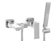 Змішувач для ванної Rea Fenix одноважільний з душовим гарнітуром хром REA-B8880