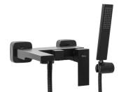 Змішувач для ванної кімнати Rea Fenix одноважільний з душовим гарнітуром чорний REA-B3310