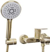 Смеситель для ванной Rea Mayson однорычажный с душевым гарнитуром золото REA-B5662