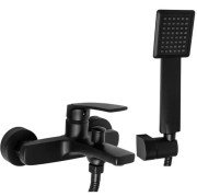 Смеситель для ванной Rea Luppo однорычажный с душевым гарнитуром черный REA-B5770